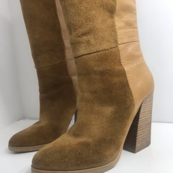 ALDOS ZEETA Suede & Smooth Leather Tall Boots - Picture 12 of 13